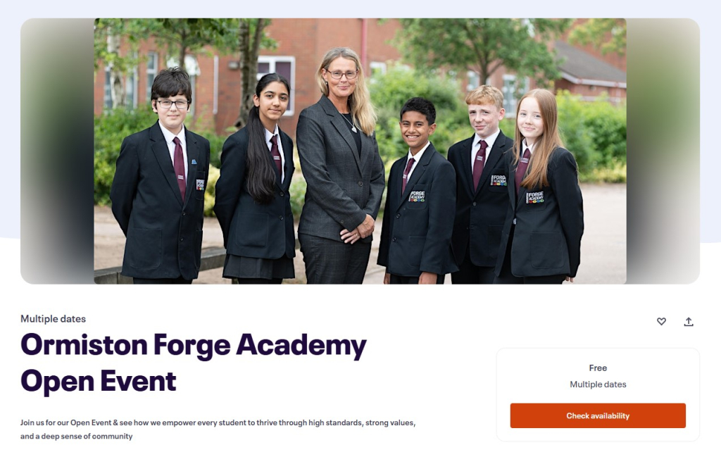 Forge Eventbrite Open Event link