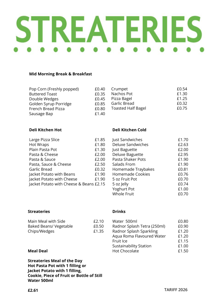OFA catering prices Summer 2026